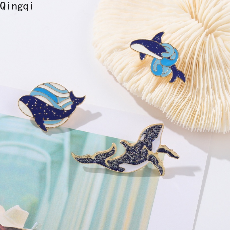 Ghim cài áo Miss Zoe hình cá voi hoạt hình dễ thương tùy chọn kiểu dáng