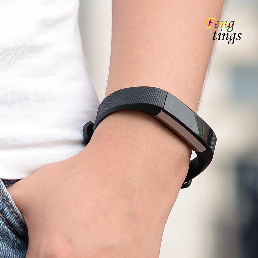 Dây Đeo Thay Thế Chất Liệu Silicon Màu Trơn Cho Fitbit Alta Hr