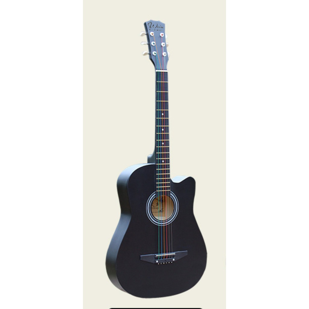 Đàn Guitar Gỗ Tím Đen Dáng Khuyết Woim GU12