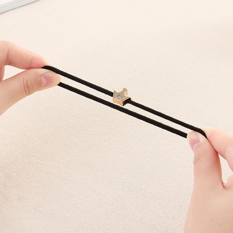 Dây buộc tóc hàn quốc cho bé bền đẹp dễ thương - Dây cột tóc hàn quốc đen cute