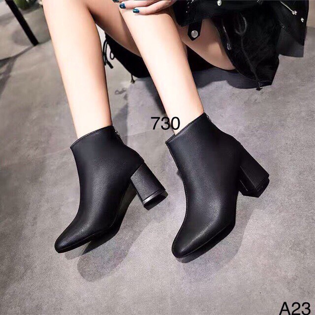 [Kèm ảnh thật] BÁN SỈ BỐT NỮ DA SẦN CAO CẤP FULL BOX KHOÁ SAU GÓT VUÔNG 7p DỄ ĐI SANG XỊN