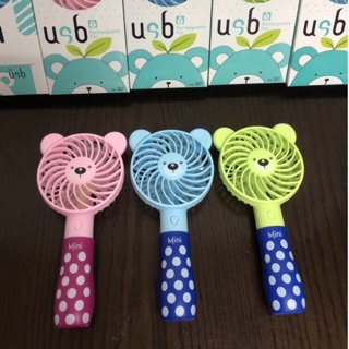 Quạt Mini Cầm Tay Hình Gấu Siêu Tiện Lợi, quạt cầm tay mini tích điện pin sạc lai dung lượng 1200mah -dc3590