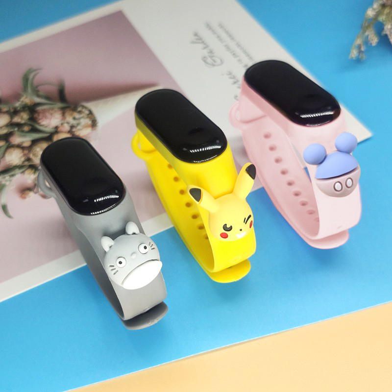 Đồng hồ đeo tay kỹ thuật số phong cách hoạt hình Pikachu . Doremon / Mickey với dây đeo silicon cho nữ | WebRaoVat - webraovat.net.vn