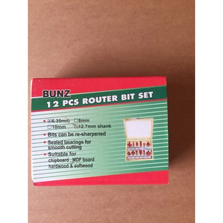 BỘ PHAY GỖ 12 CÂY CỐT 6.3 LY