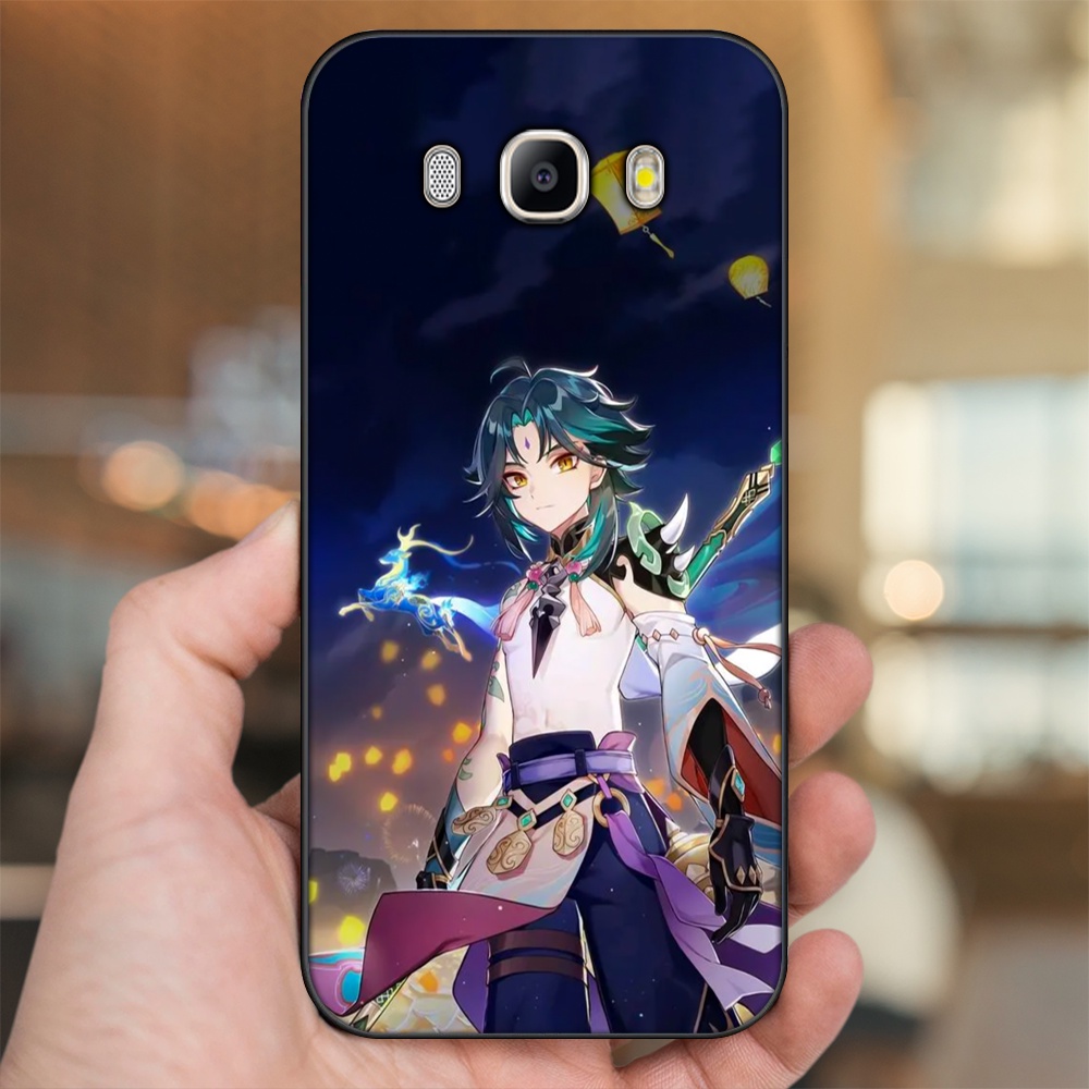 Ốp lưng Samsung J5 2016, J7 2016 viền đen in hình Xiao Genshin Impact