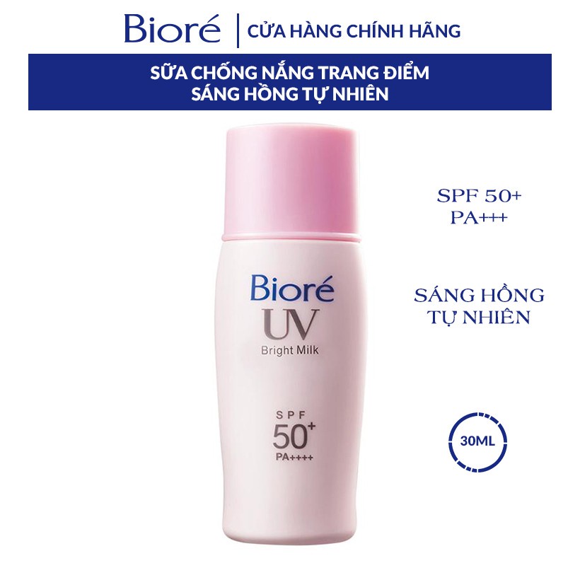 Sữa Chống Nắng Sáng Hồng Tự Nhiên Biore 30ml