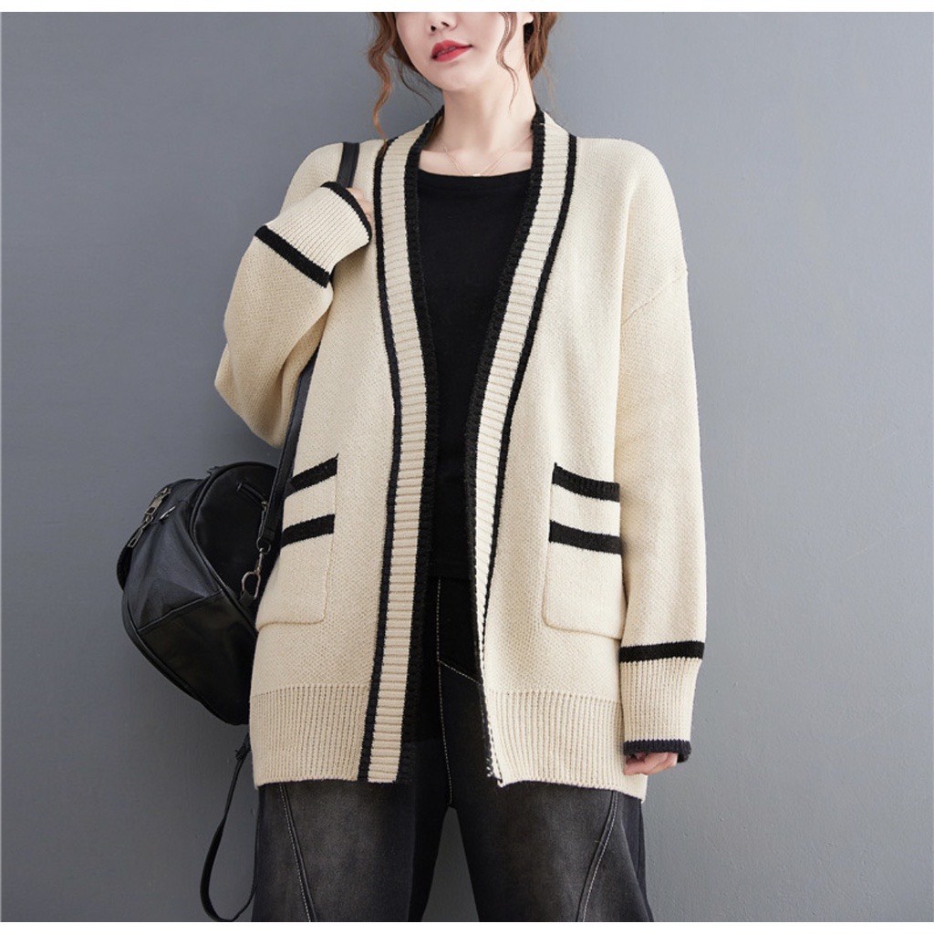 [HÀNG SẴN] ÁO KHOÁC CADIGAN PHỐI VIỀN siêu xinh hàng Quảng Châu LOẠI 1
