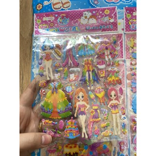 Vỉ dán nổi búp bê 3D 18 miếng