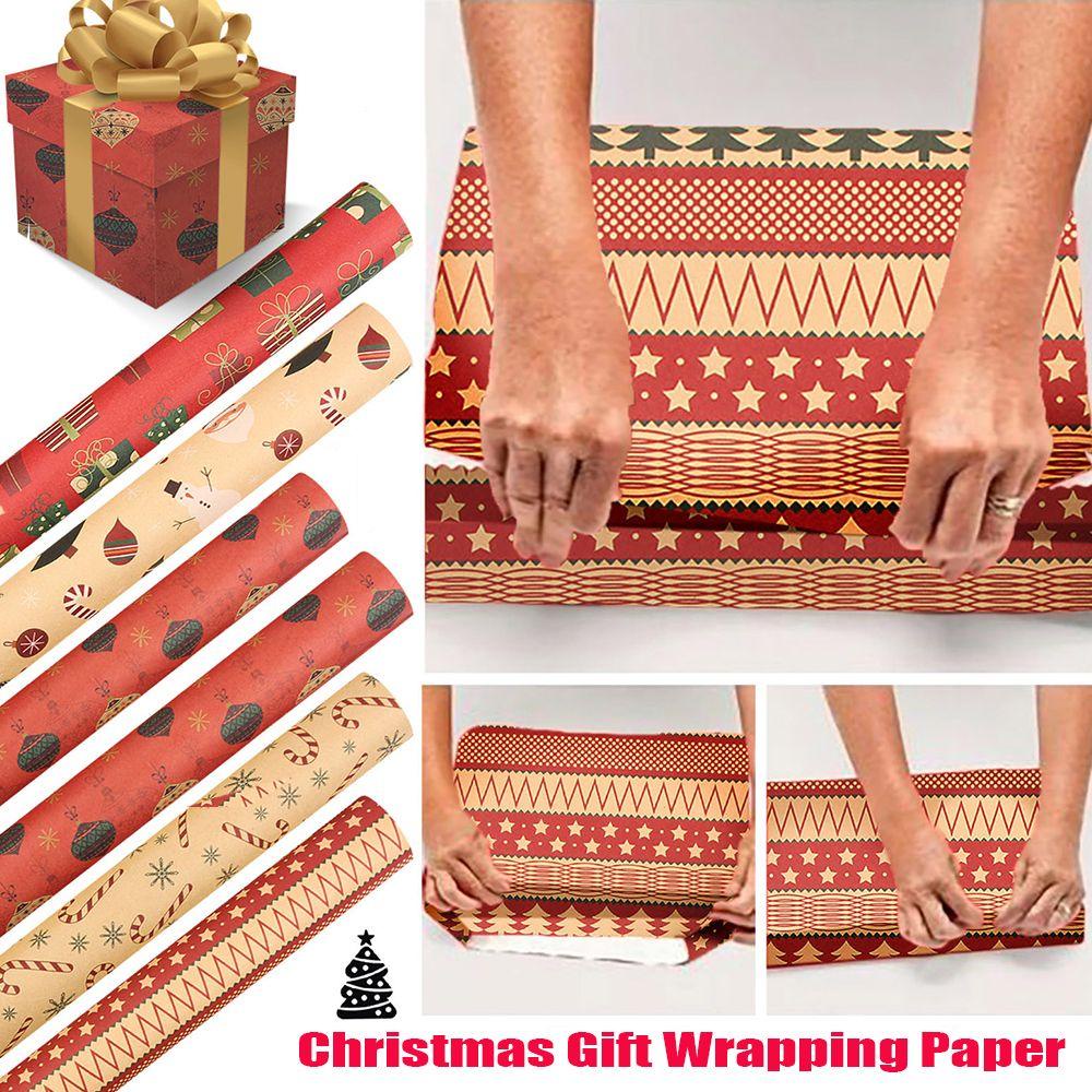 SUYO Wrapping Paper Party Decoration Snow Elk Durable Merry Christmas Gift Wrap