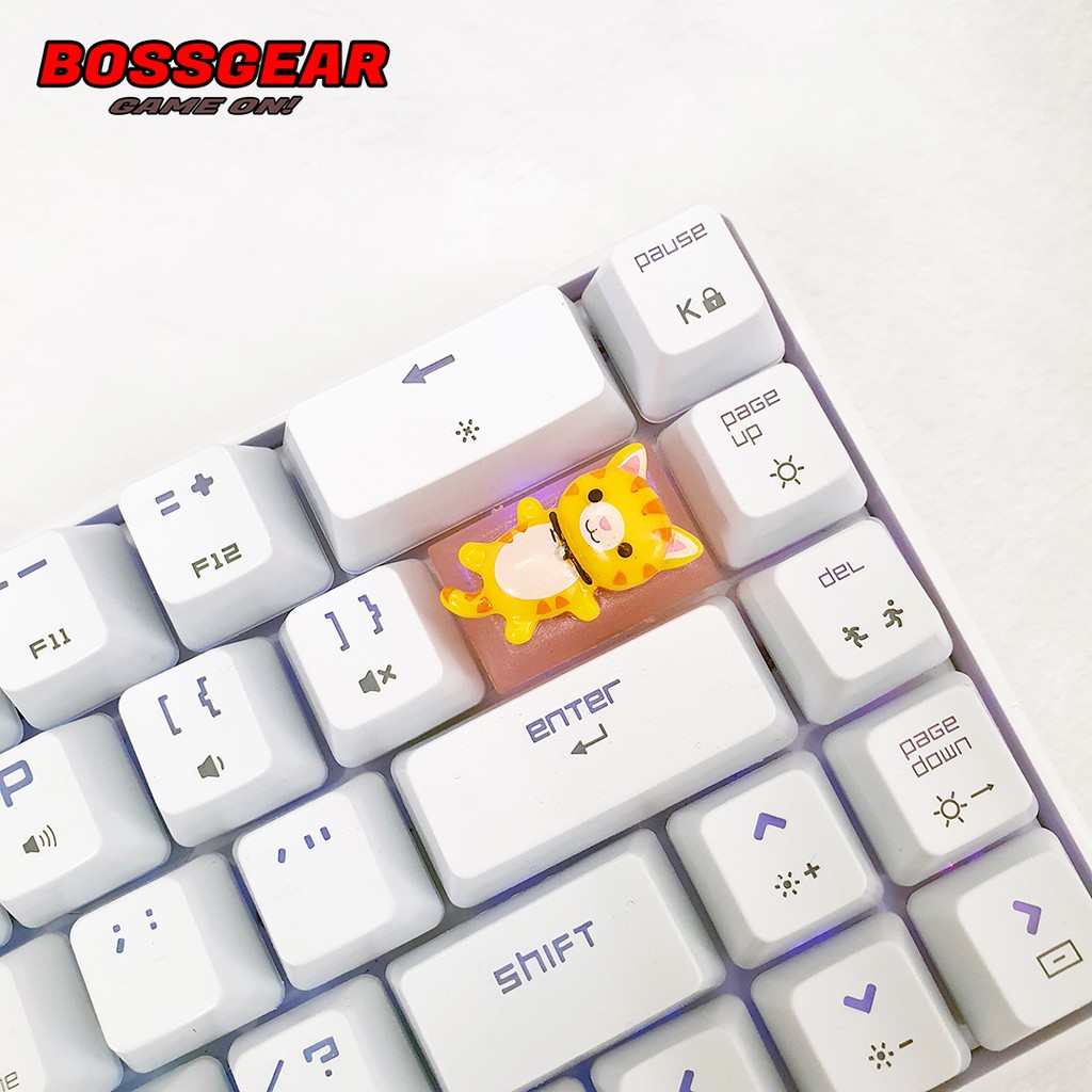 Keycap lẻ hình mèo lười lazy cat siêu dễ thương( Keycap Artisan )