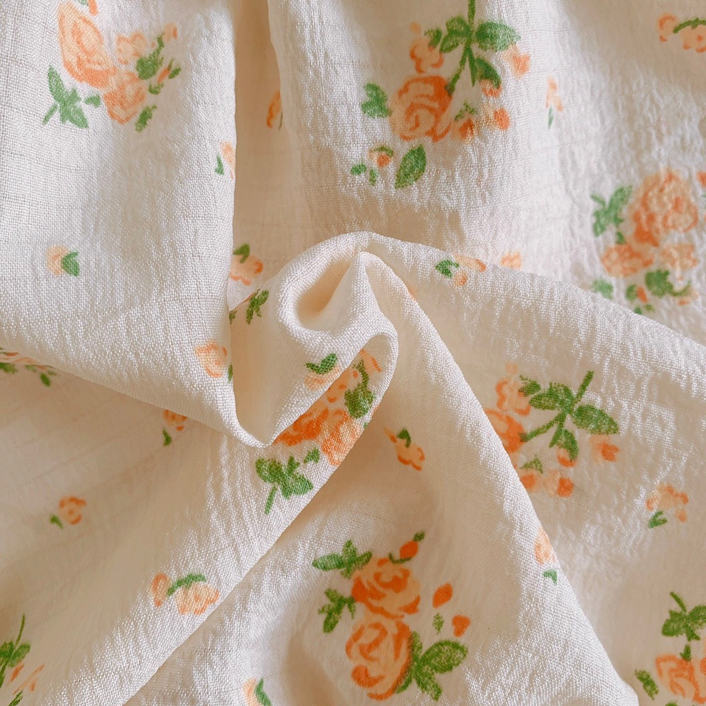 Bodysuit cho bé gái sơ sinh chất xốp hoa quả bí màu cam mềm mịn mát