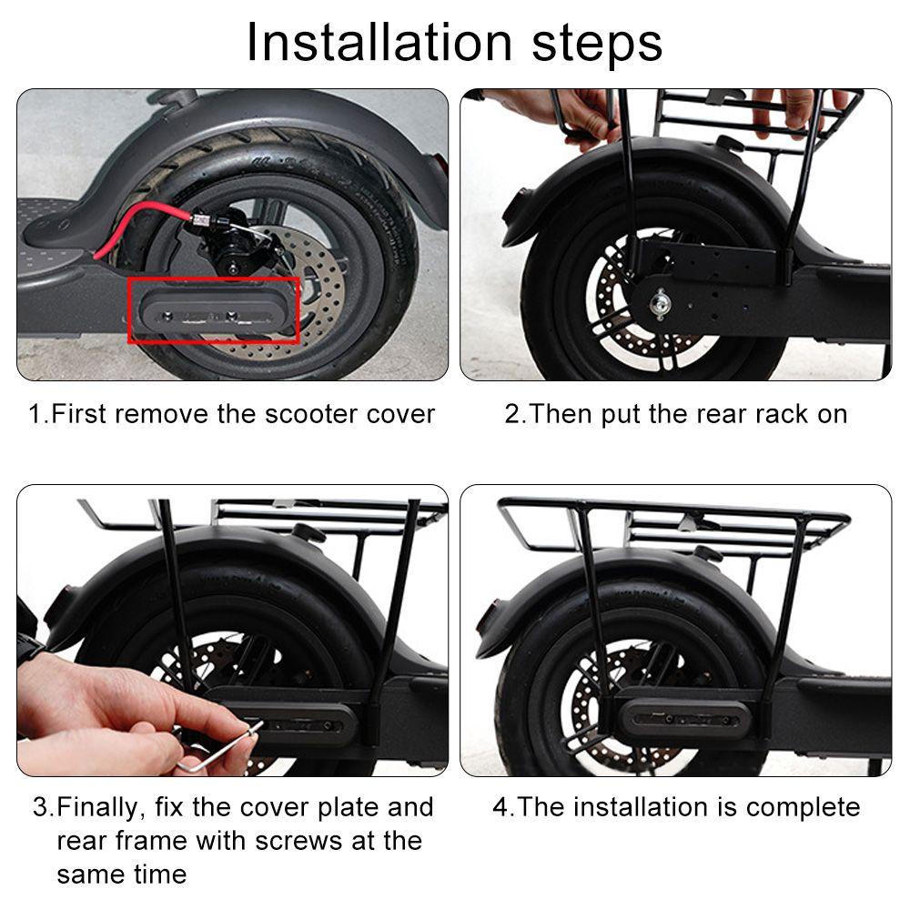 MAYSHOW Giá Đỡ Hành Lý Linh Hoạt Gắn Khung Sau Xe Scooter Điện
