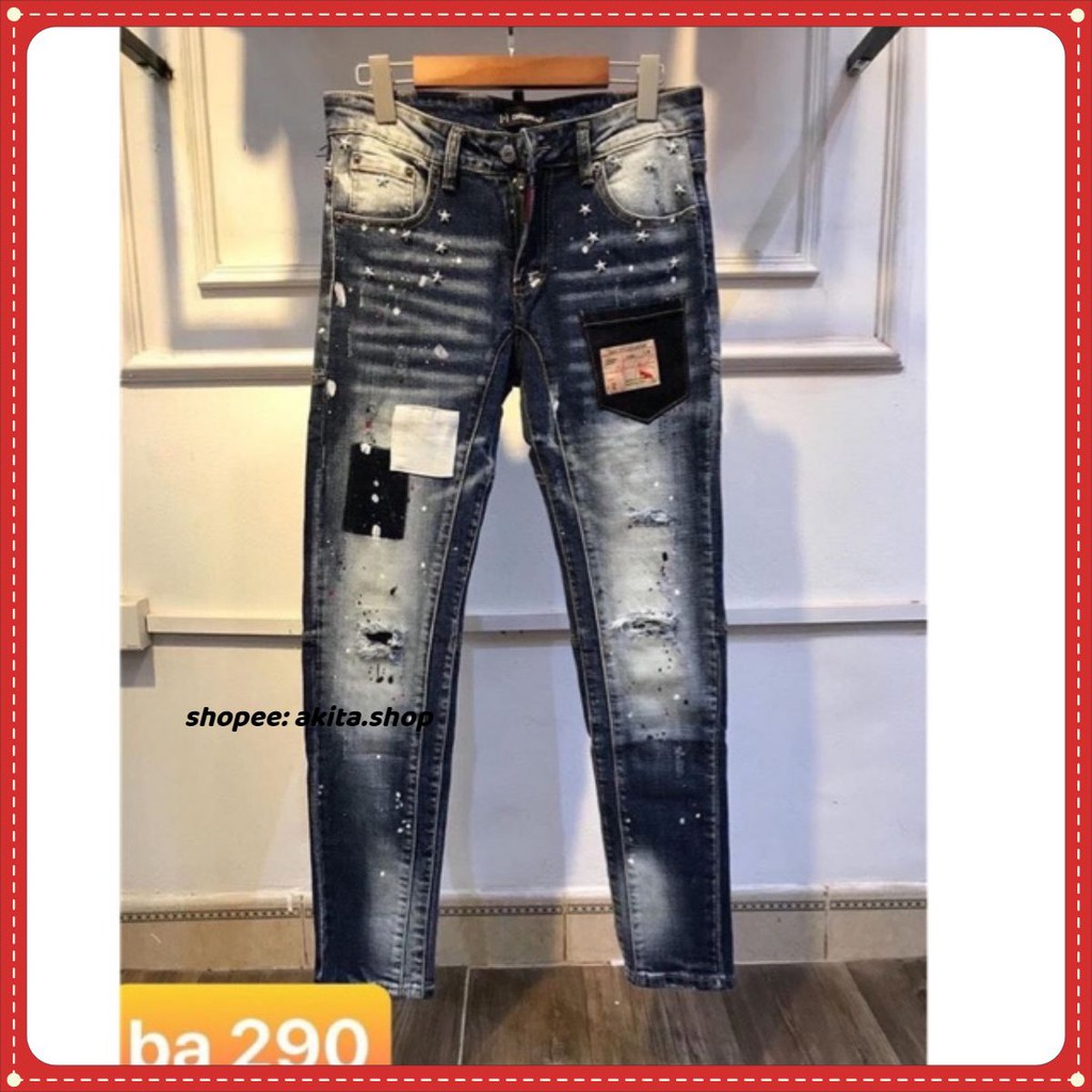 Quần bò côn vá đính ngôi sao mới