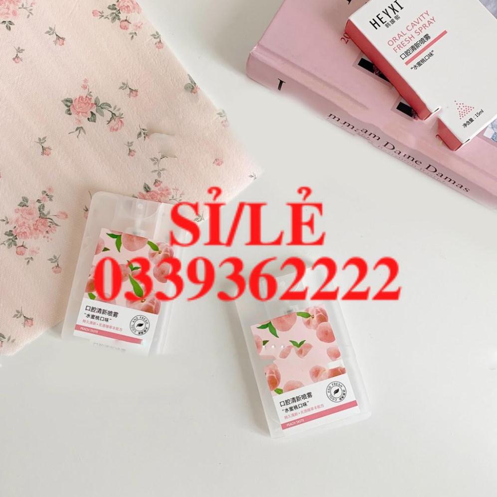 [ HAIANHSHOP ] Hộp xịt thơm miệng hương Đào thơm mát - Xịt thơm miệng HEYXI vị Đào