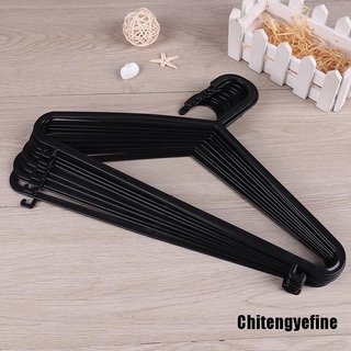 Bộ 10 Móc Treo Quần Áo Chất Liệu Nhựa Màu Đen