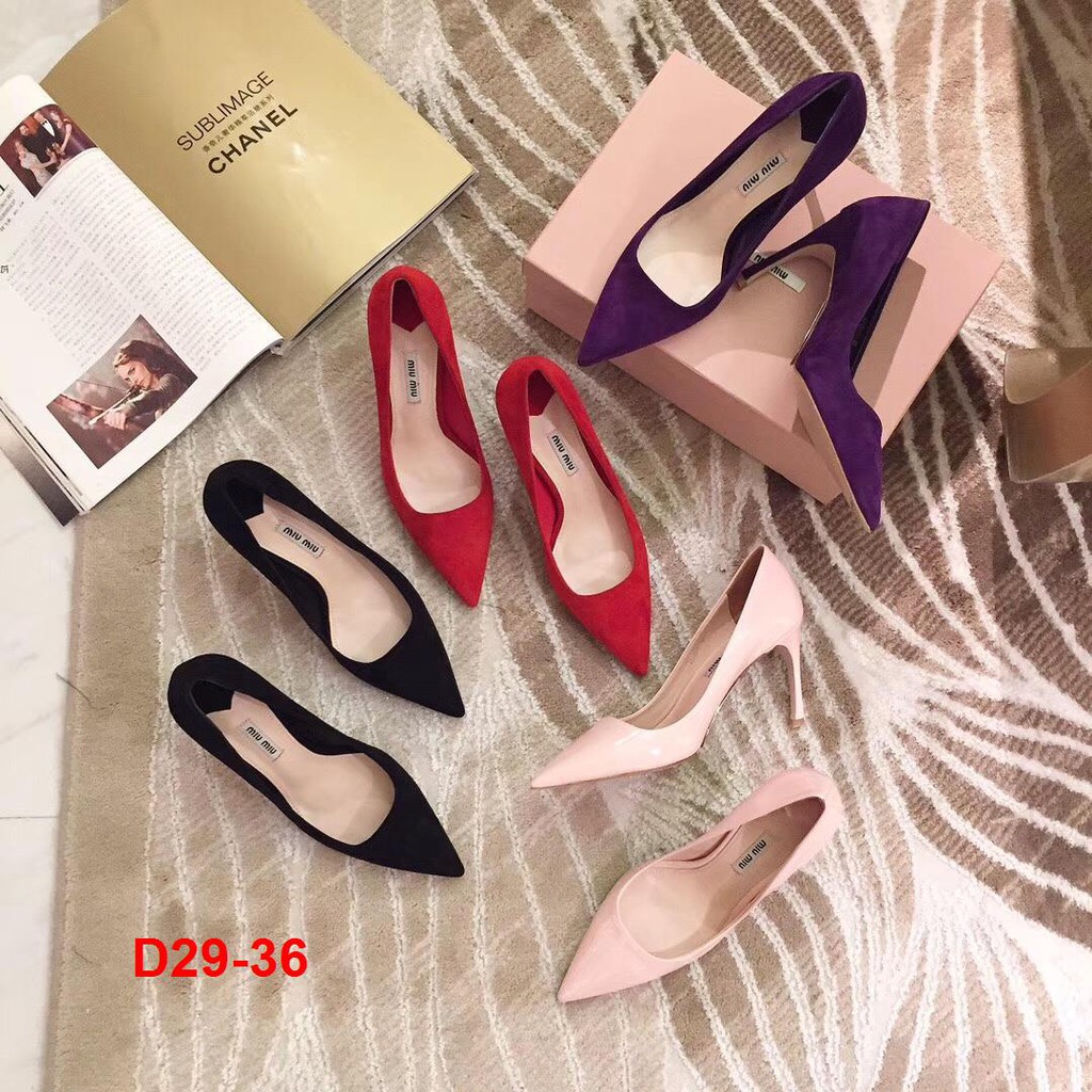 D29-36 Miu Miu giày cao 8cm siêu cấp