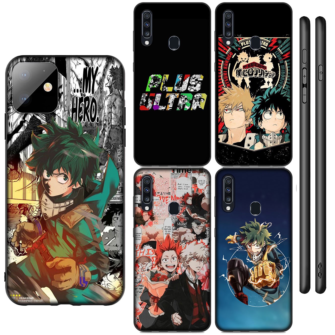 Samsung Galaxy S21 Ultra S8 Plus F62 M62 A2 A32 A52 A72 S21+ S8+ S21Plus Casing Soft Silicone Anime My Hero Academia Phone Case