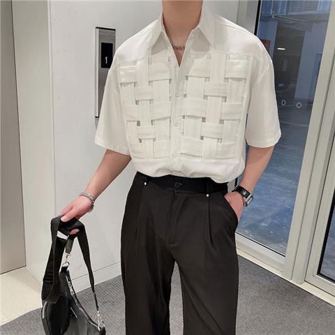 Áo Sơ Mi Ngắn Tay Cổ Đứng Thời Trang Dành Cho Nam