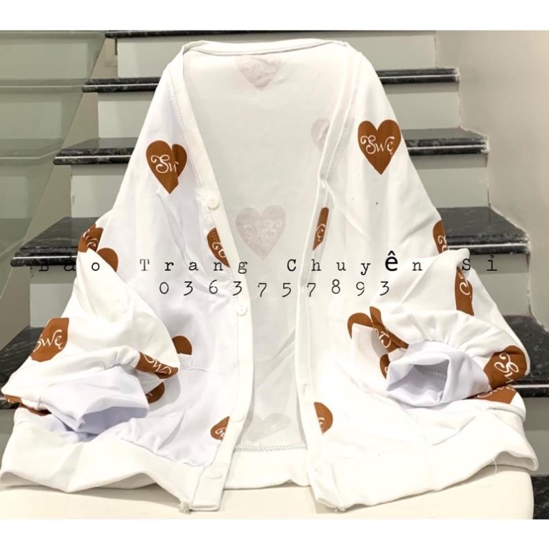 Áo Khoác Cadigan Ulzzang Hình Tim - Áo Khoác Nhẹ Thu Đông Chất Mềm Đẹp Hot