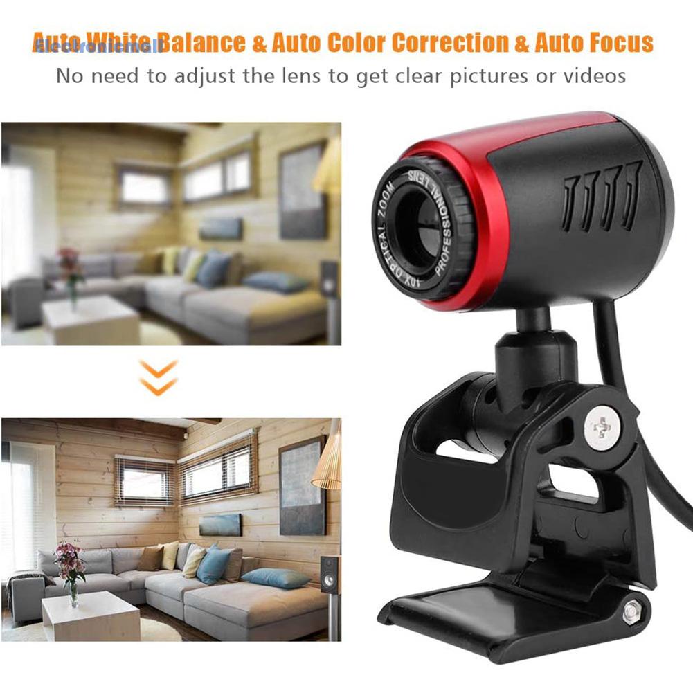 Webcam điện tử USB 2.0 HD kèm micro hỗ trợ phát sóng trực tiếp | BigBuy360 - bigbuy360.vn