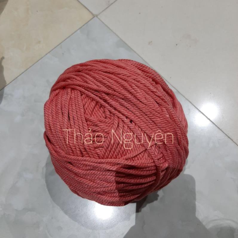 200g Dây thừng đan macrame , dây cotton  xoắn 3. Nhiều màu sắc 3mm