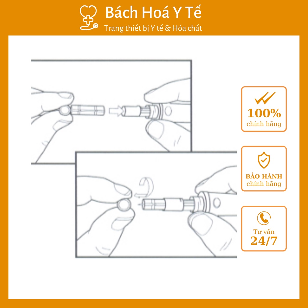 Kim lấy máu thử đường huyết, Hộp/ 100 kim, dễ dàng, tiện dụng, dùng trong y tế.