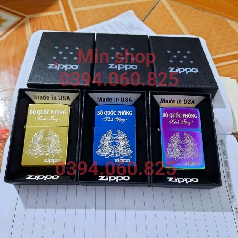 Vỏ Zippo Usa Chrome Cao Cấp, Zippo mỹ