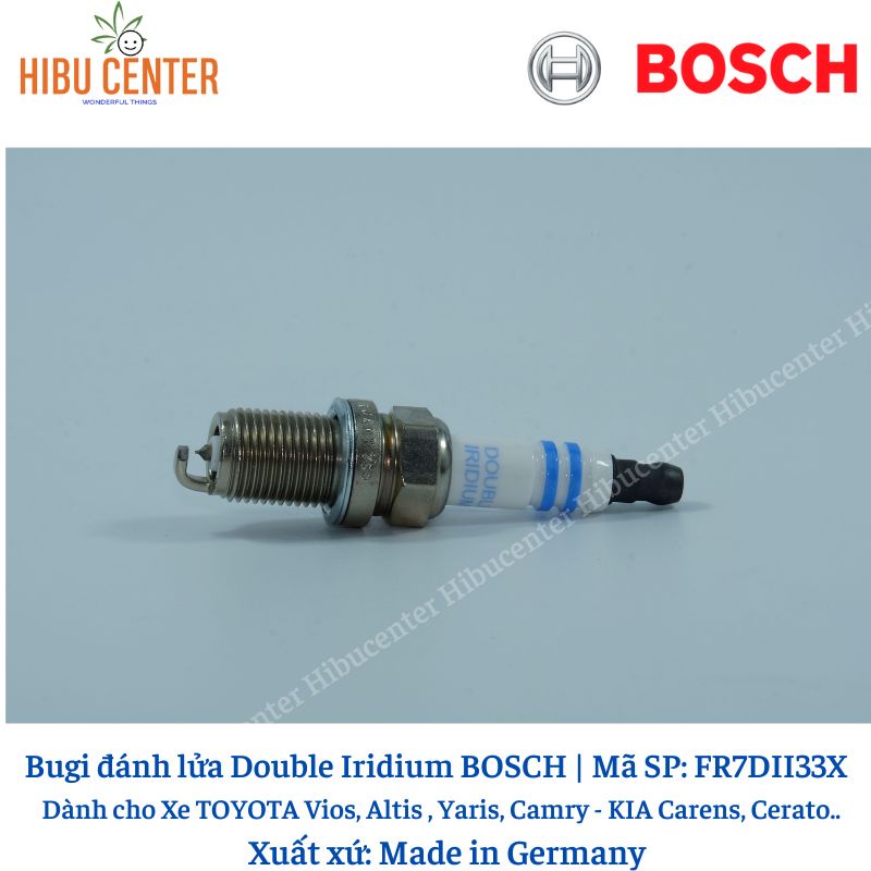 Bugi Chân Ngắn Double Iridium BOSCH FR7DII33X | Dành Cho Xe Toyota, Kia, Mazda, Hyundai ..