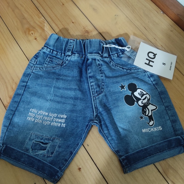 Quần ngố bò  Chất liệu giấy co giãn mềm cho bé trai