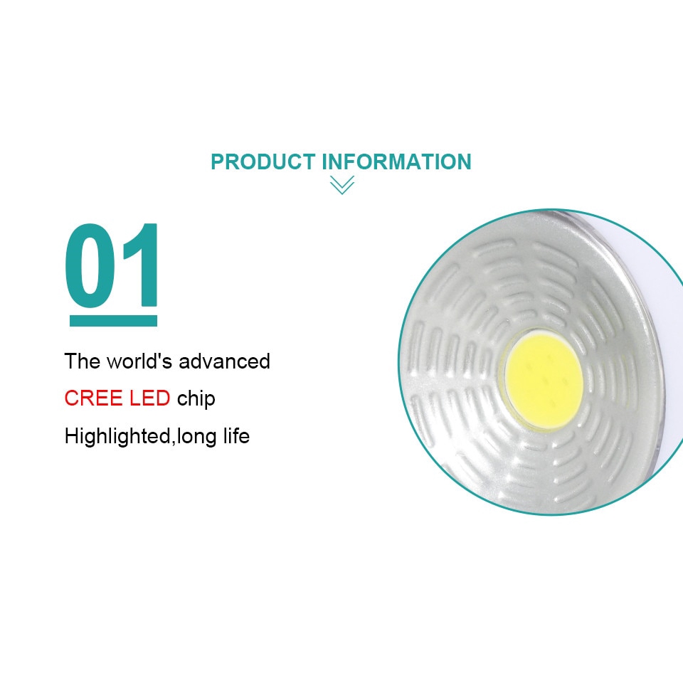 Đèn LED tròn COB không dây chạm cảm ứng
