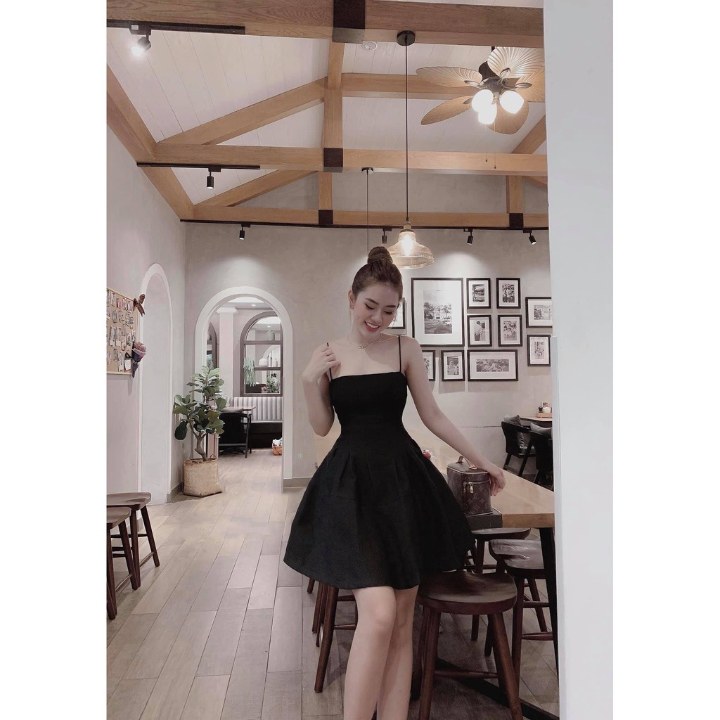 Đầm dự tiệc váy 2 dây xòe đơn giản mà xinh Valisa Dress Hàng Chất | BigBuy360 - bigbuy360.vn