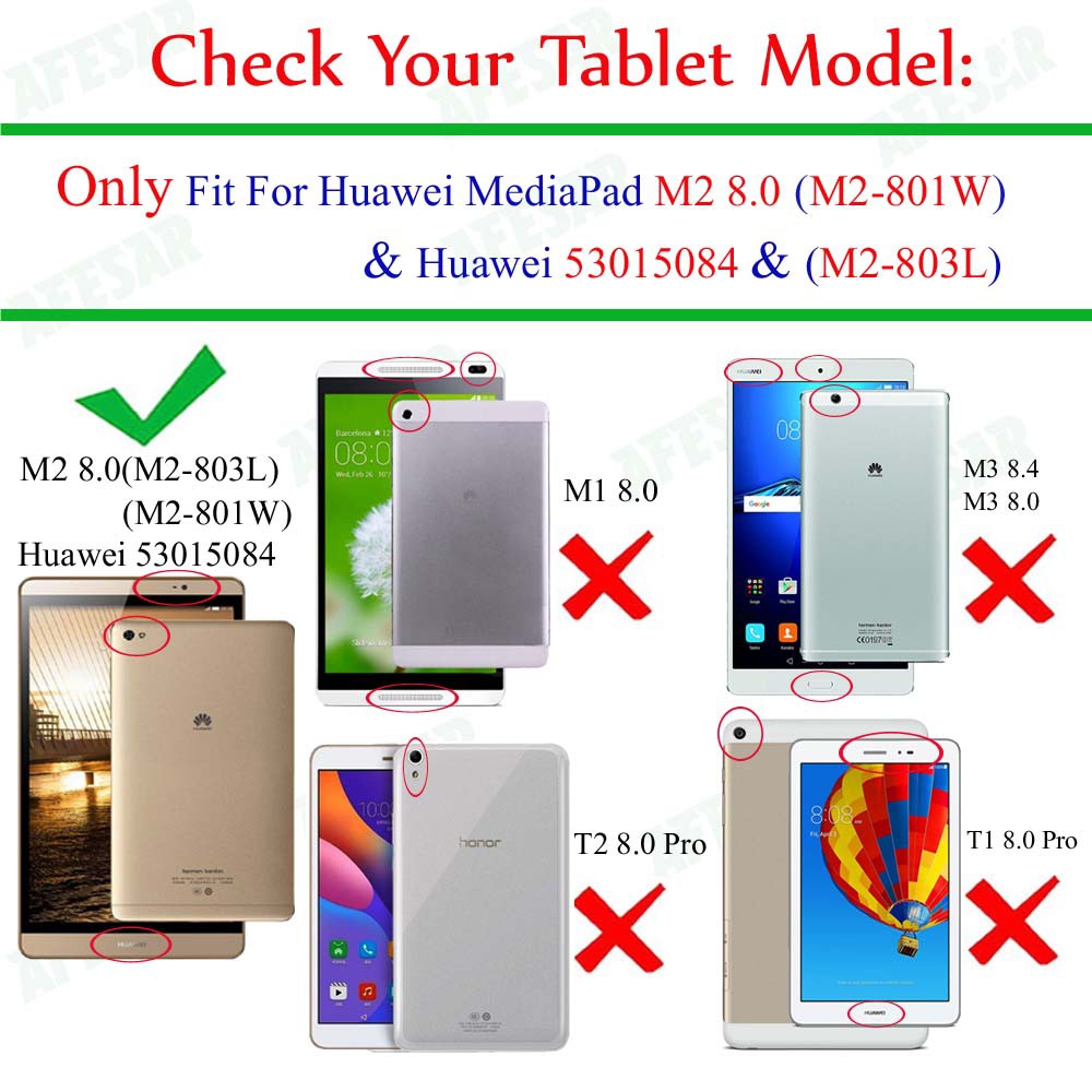 Bao da Pu đơn giản siêu nhẹ cho máy tính bảng Huawei MediaPad M2 8.0 Inch M2-802L 803L 801W | WebRaoVat - webraovat.net.vn