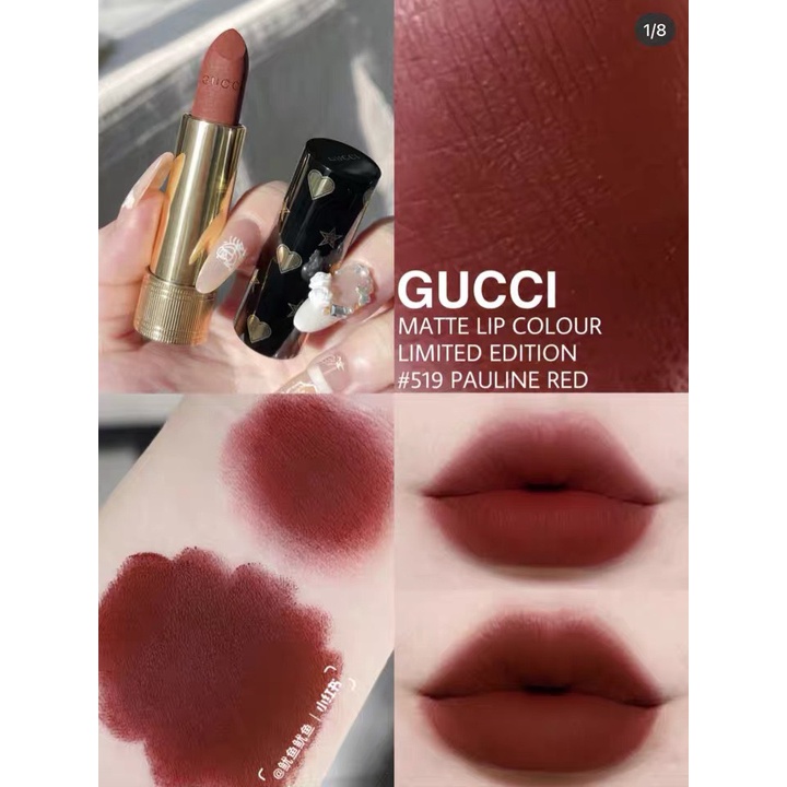 Son Lì Gucci Rouge À Lèvres Voile Mat màu 208 505 308 25 217 521 311 413