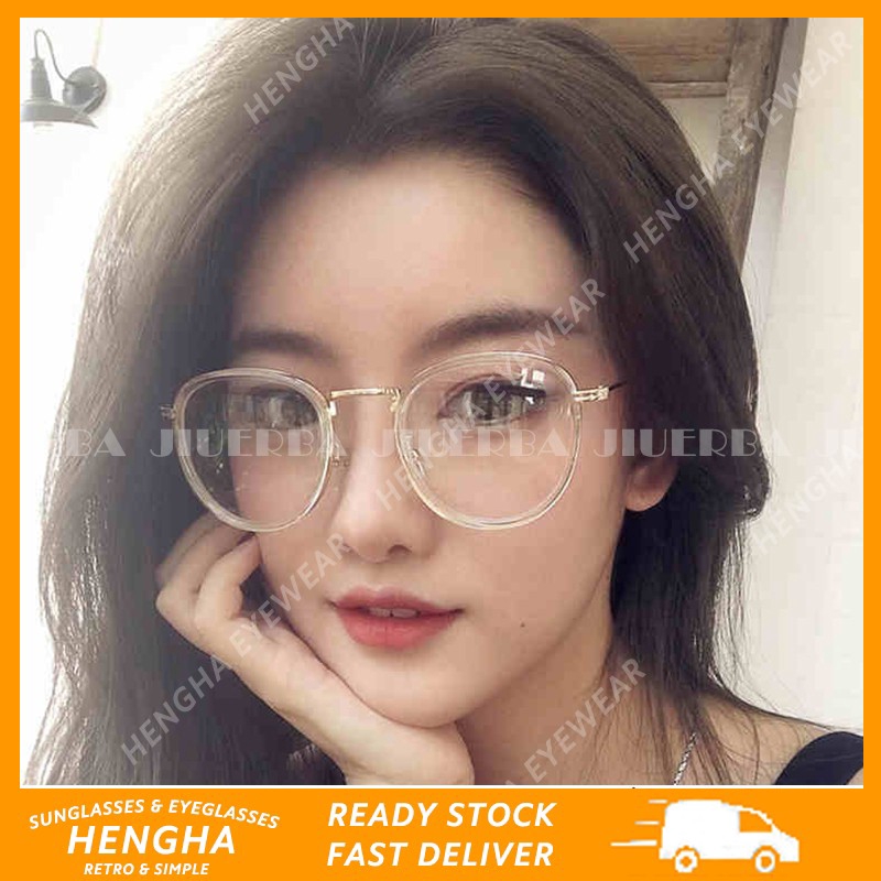 Mắt kính gọng tròn phong cách retro Hàn Quốc