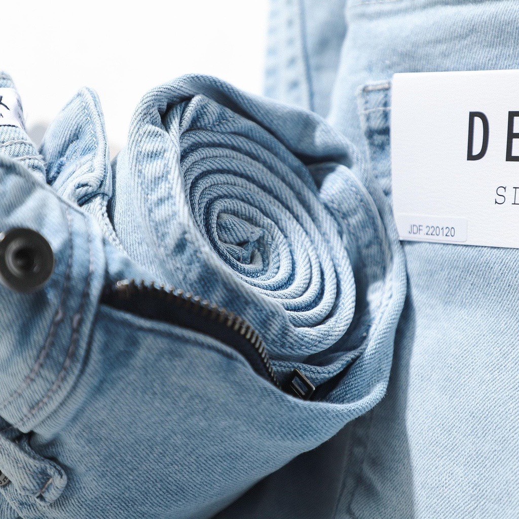 Quần jean nam rách Gấu 194 was cào kiểu vải jeans co dãn, dày dặn form slimfit - 5678