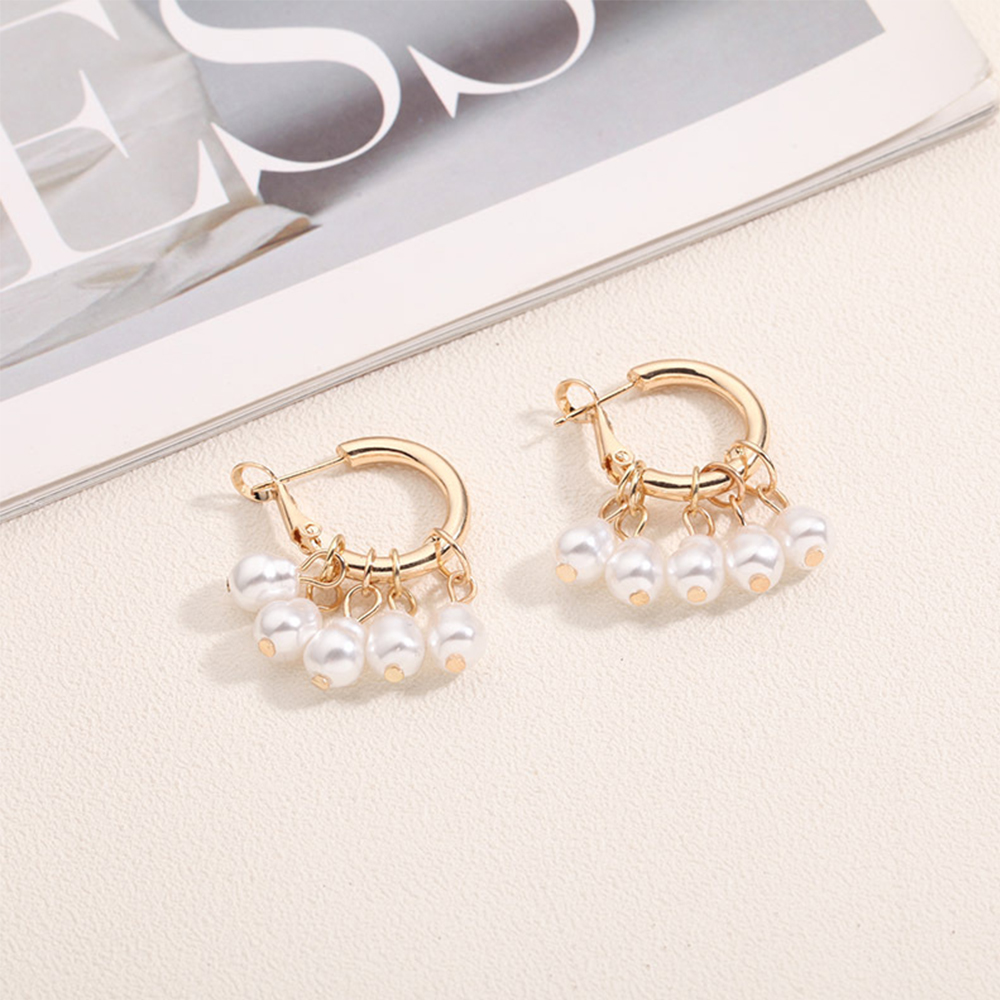 Đôi Khuyên Tai Dáng Dài Đính Ngọc Trai Thiết Kế Thời Trang