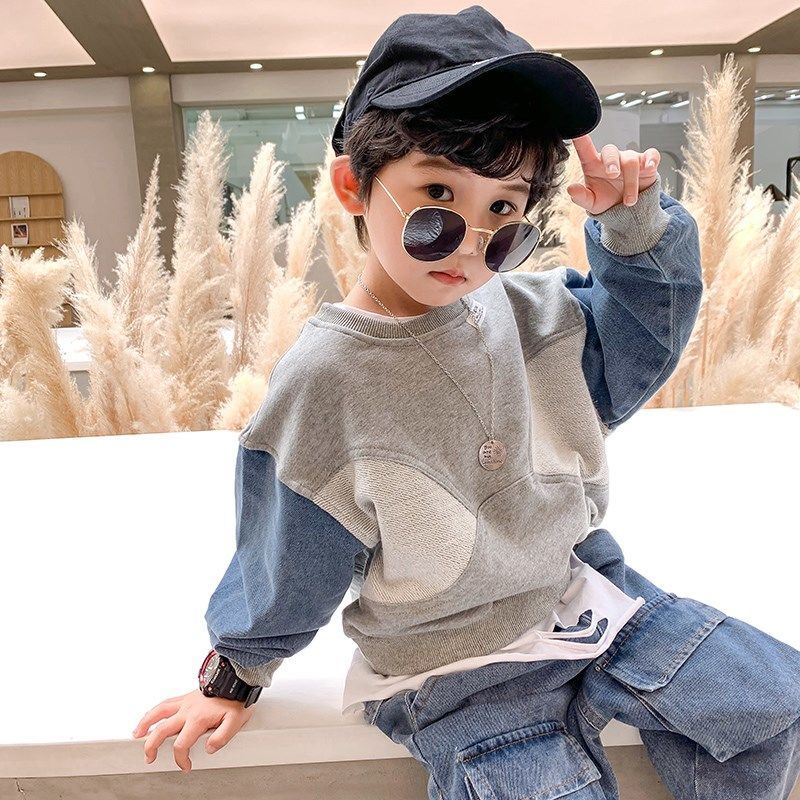 Bộ Quần Áo Thiết Kế Mới Năng Động Thời Trang Mùa Xuân Thu Dành Cho Bé Trai
