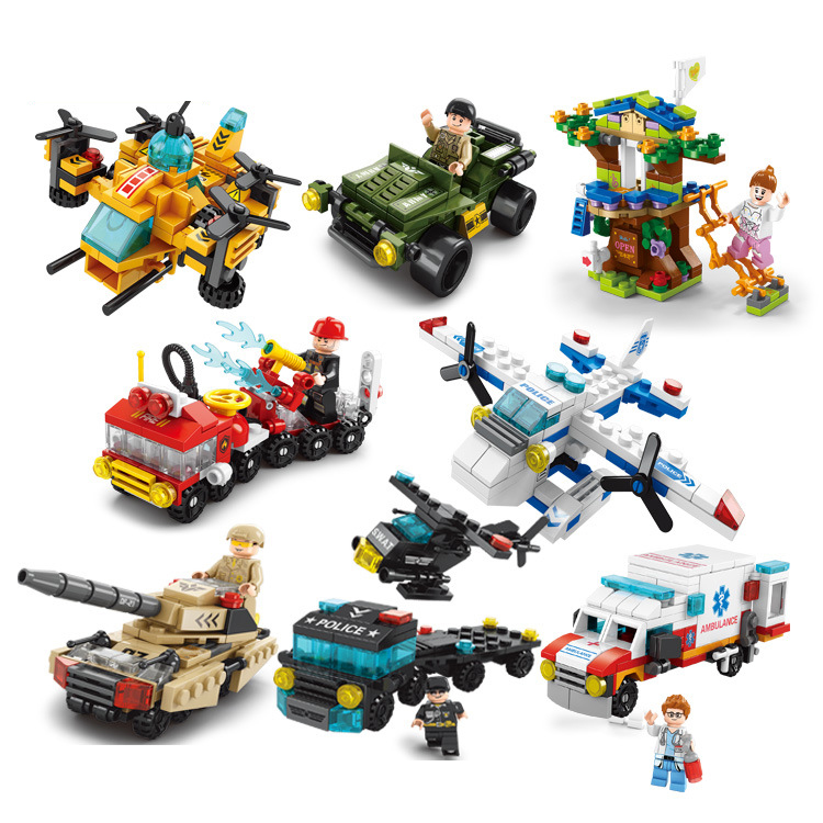 LEGO Đồ Chơi Lắp Ráp Mô Hình Xe Tăng Quân Đội 6 Trong 1 Diy Cho Bé