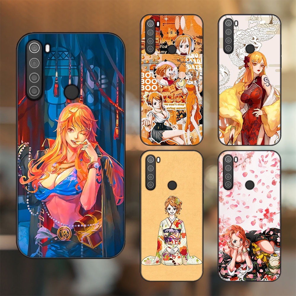 Ốp lưng Xiaomi Redmi Note 8 viền đen in hình Nami One Piece Đảo Hải Tặc