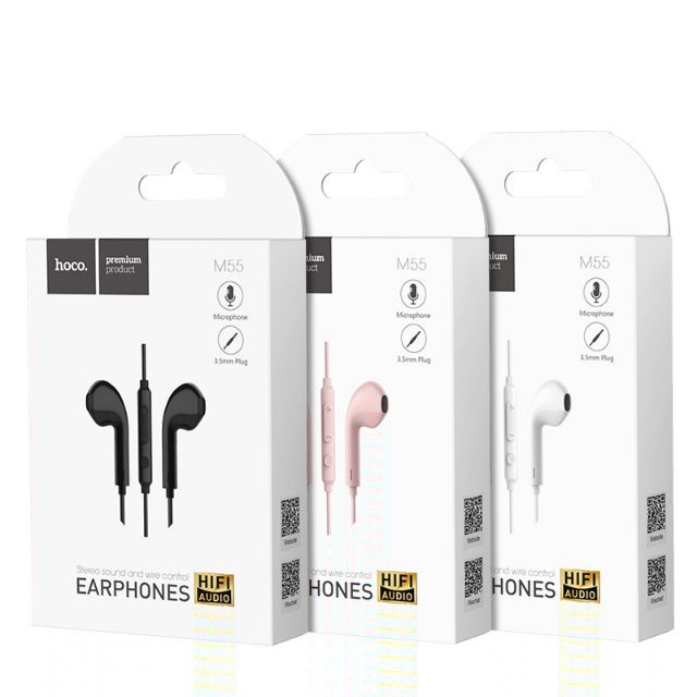 Tai nghe iphone Jack tròn 3.5mm Hoco M55 Chính Hãng Hỗ Trợ Microphone - Mario case