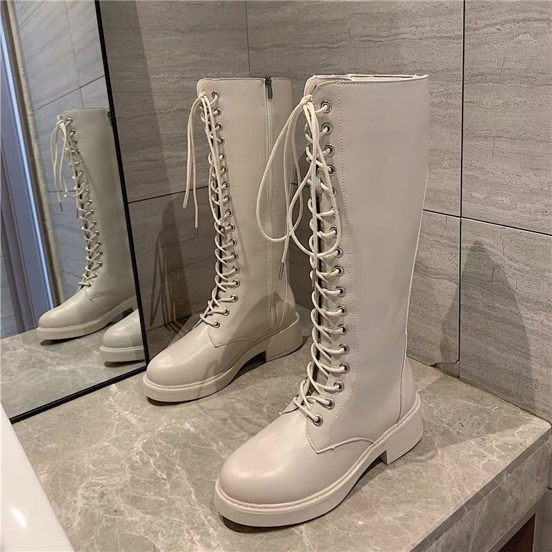 Bốt da trơn cao cổ buộc dây cá tính MBS500 - Seun Shoes | BigBuy360 - bigbuy360.vn