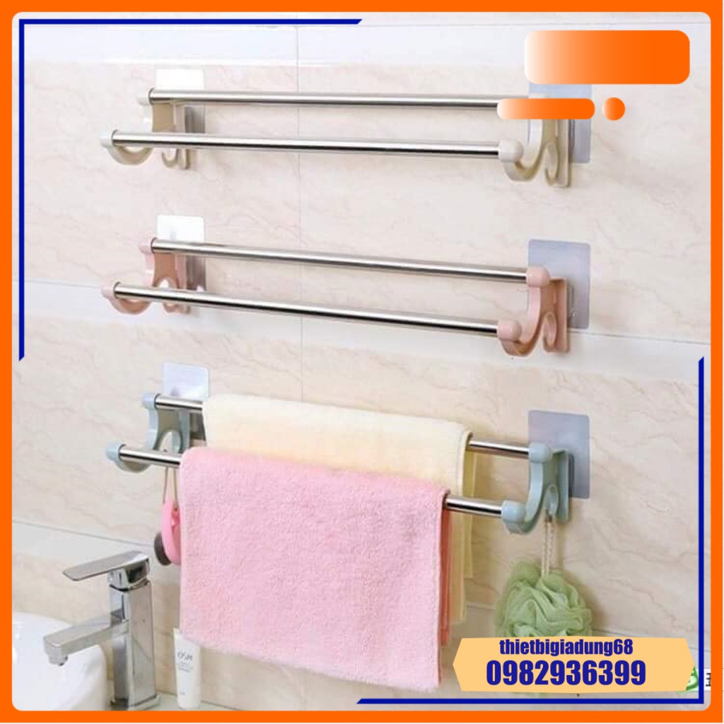 Giá Treo Khăn Inox Dán Tường Nhà Tắm – Không Cần Khoan Vít – Giá Treo Khăn Hàn Quốc