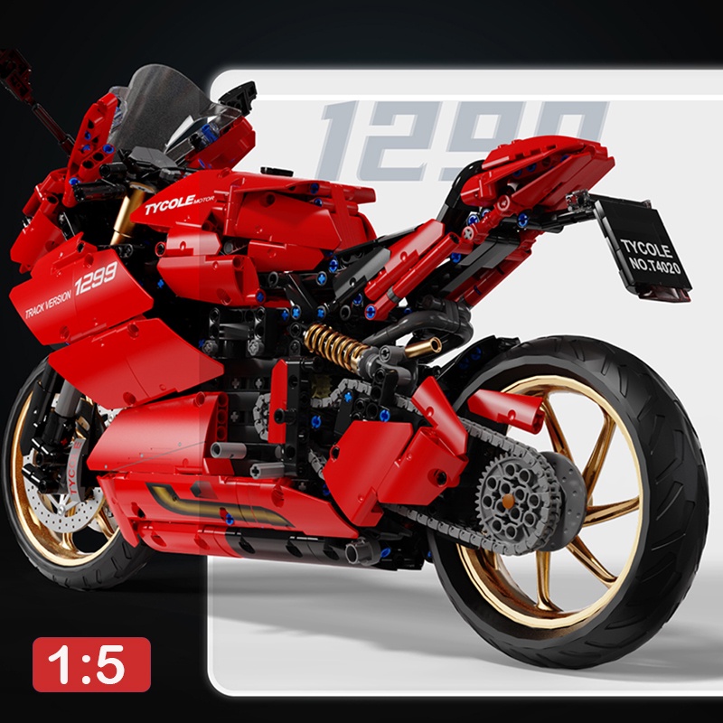 Đồ chơi giáo dục Lắp Ráp mô hình xe máy Ducati V12 Motorcycle 1:5 T4020
