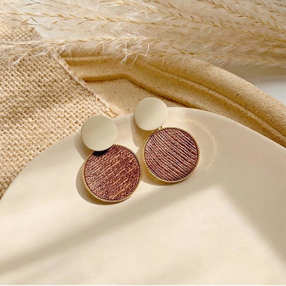 BÔNG TAI TRÒN 2 MÀU KIỂU DÁNG VINTAGE NHẸ NHÀNG DÀNH CHO NỮ - MELY D2-33