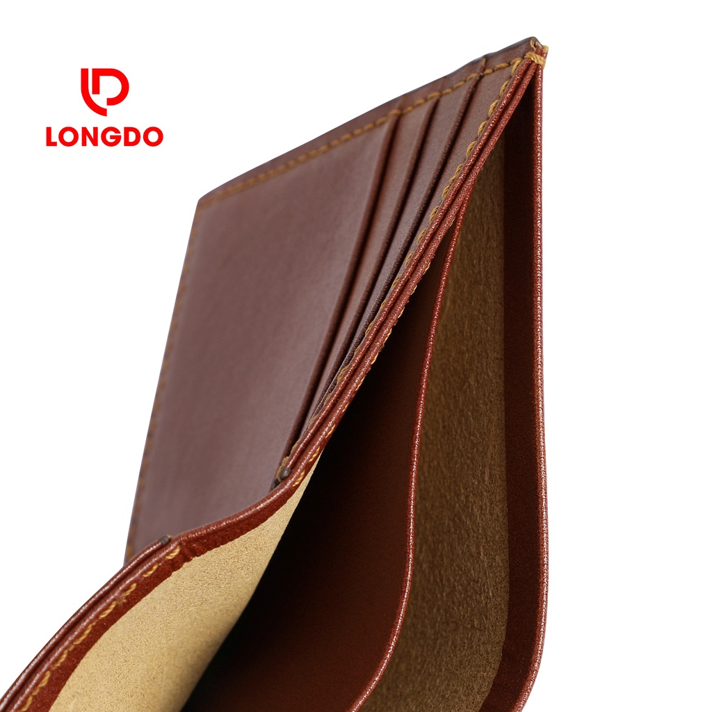 Ví da bò thật - Cam kết 100% da bò thật - Bảo hành 5 năm - Thương hiệu uy tín Longdo Leather - BD01