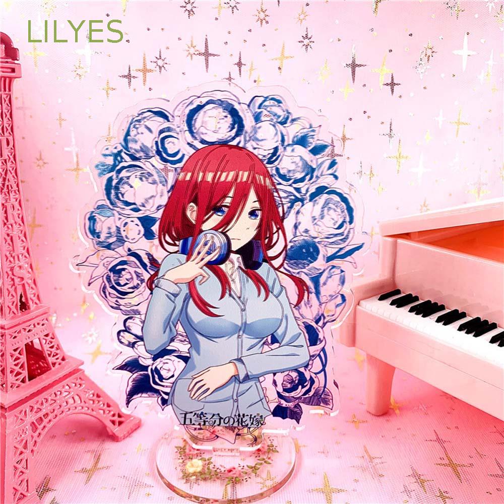 Lilyes Mô Hình Nhân Vật Anime Nakano Miku Thời Trang Bằng Acrylic Có Giá Đỡ Để Bàn Trang Trí