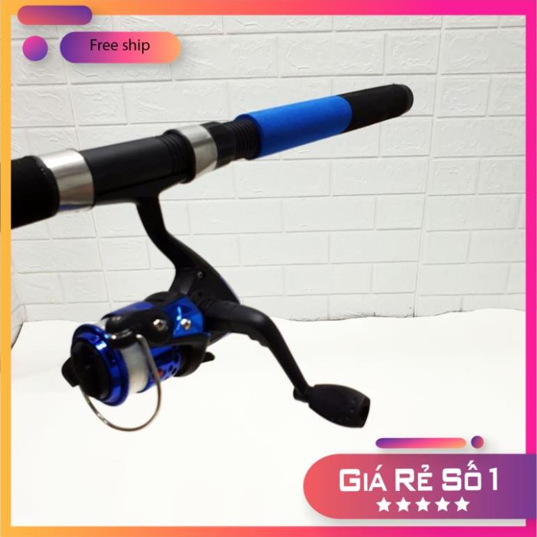 🐠 Bộ cần câu máy shimano  kèm máy câu đã cuốn sẵn dây câu đủ size 1m8 - 3m6  kèm set phụ kiện B-tini 🐠