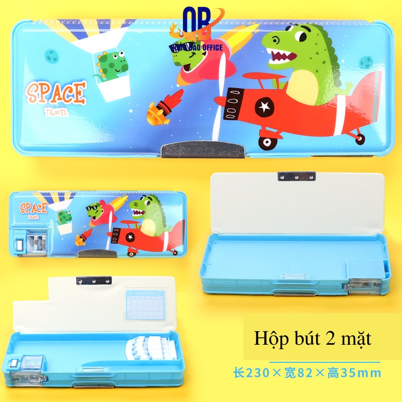 Hộp bút nam châm 2 mặt, hình siêu nhân /công chúa - 1 chiếc- HB920/960