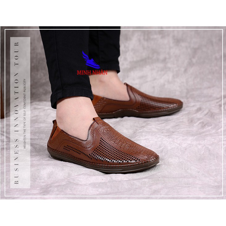 Giày lười, giày mọi mùa hè đục lỗ thoáng mát mã GH-025 | BigBuy360 - bigbuy360.vn
