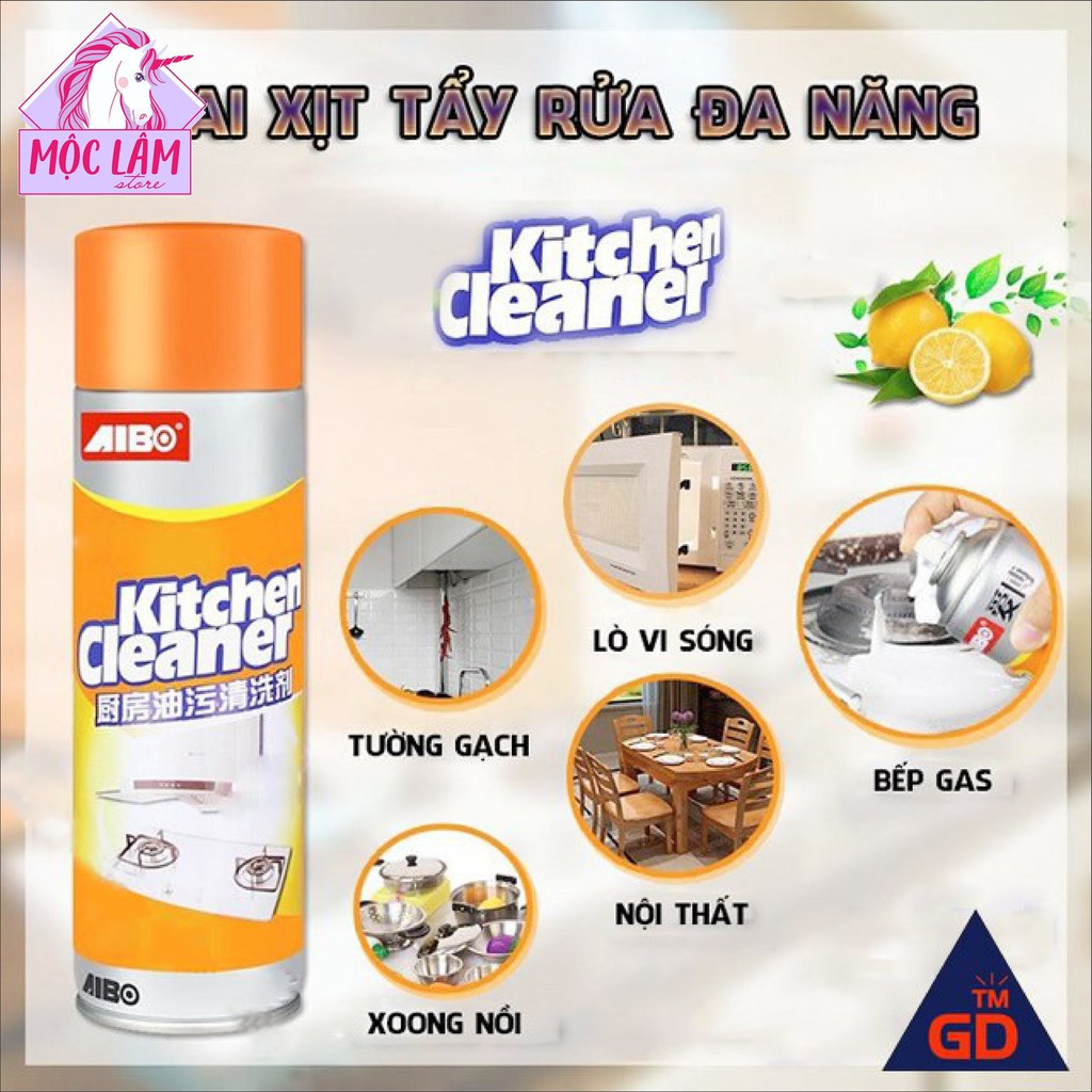 Chai xịt tẩy rửa đa năng chất tẩy đa năng Kitchen Cleaner tẩy rửa nhà bếp sạch bóng, đánh bay dầu mỡ ML09